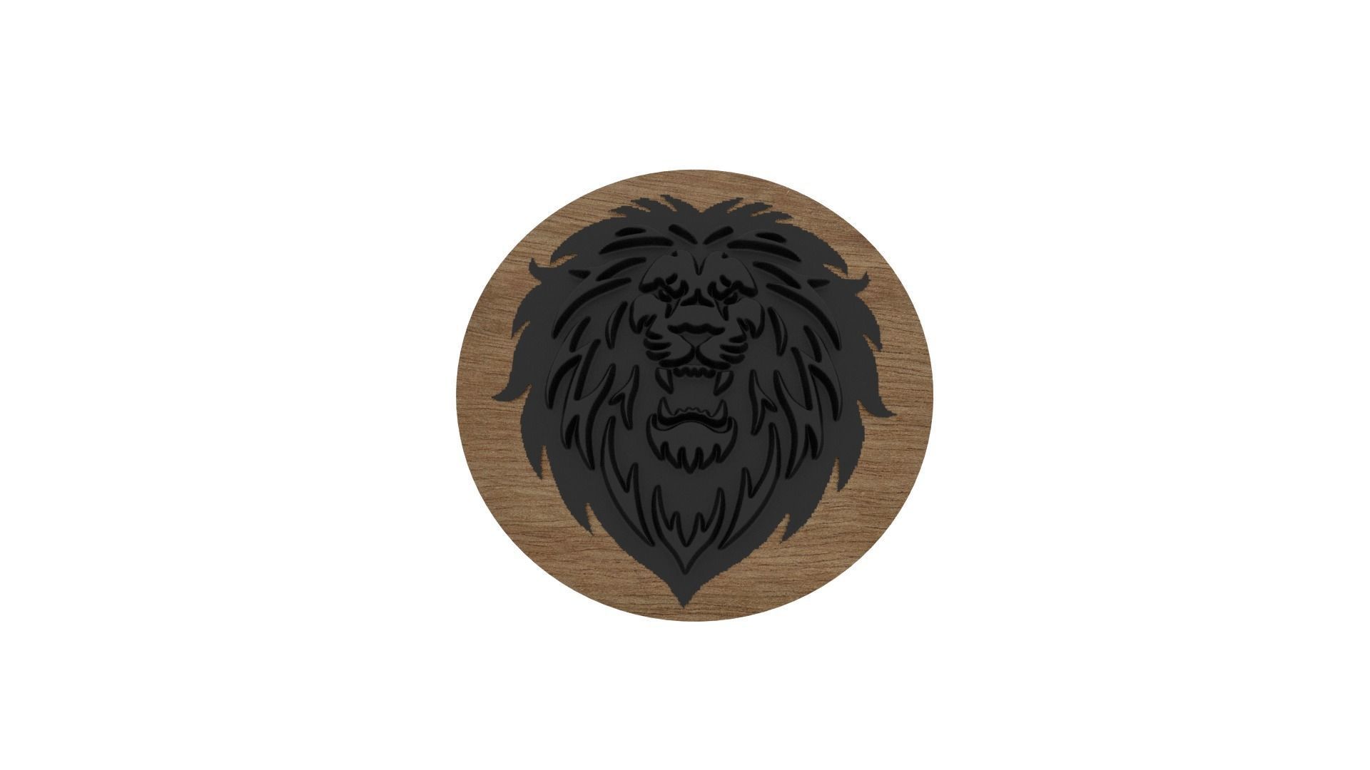 Lion Medallion 3D print model_5