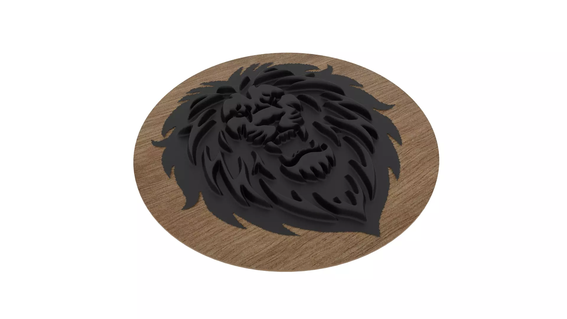 Lion Medallion 3D print model_0