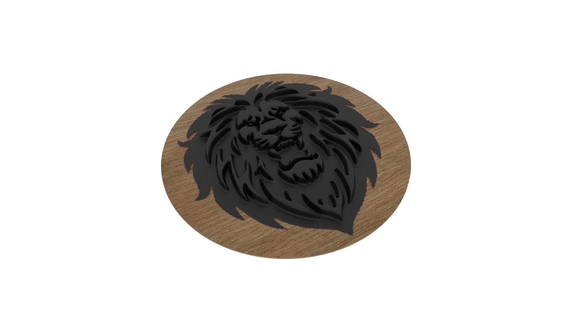 Lion Medallion 3D print model_4