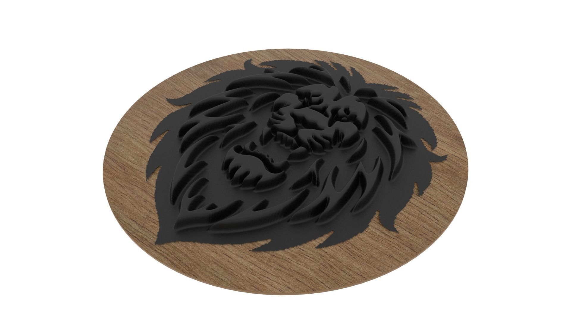 Lion Medallion 3D print model_2