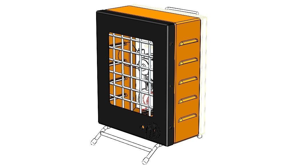 Portable Electric Space Heater 3D model_2