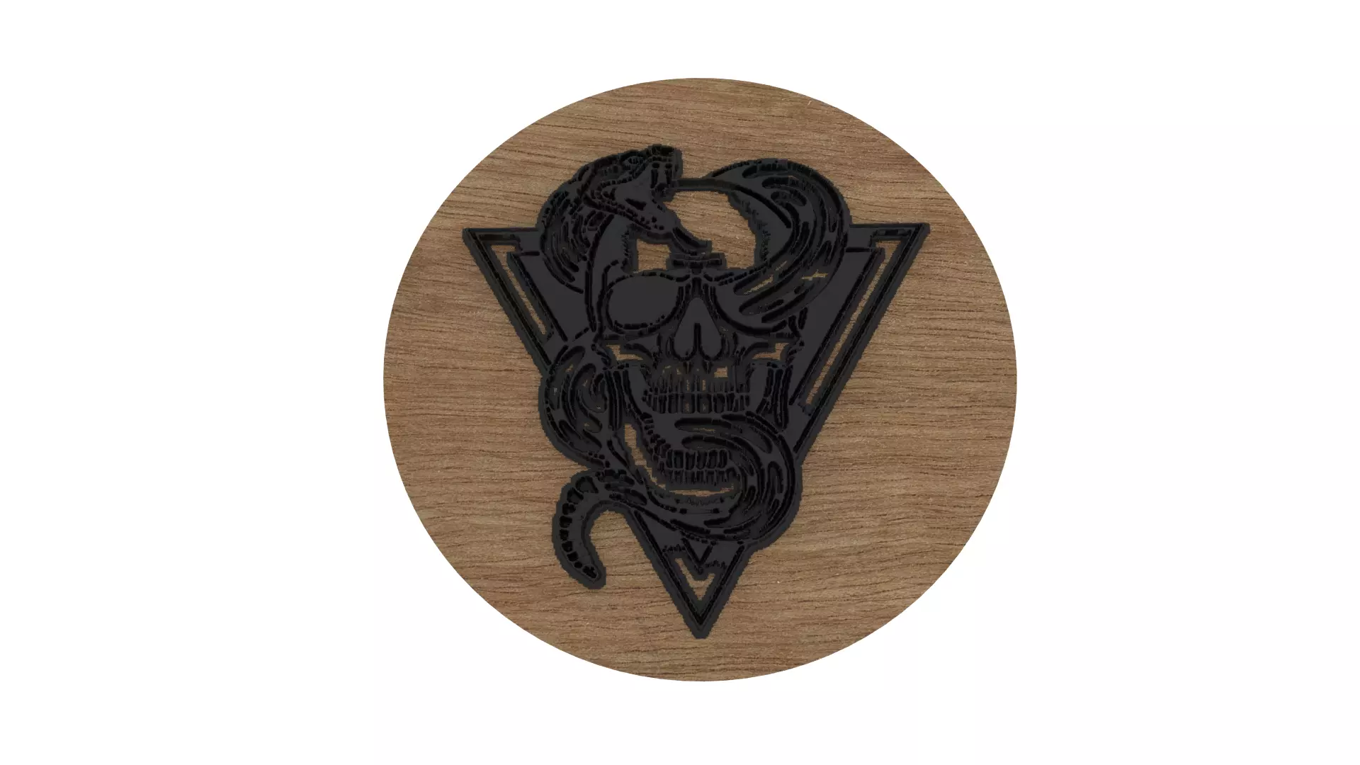 Skull Medallion 3D print model_0