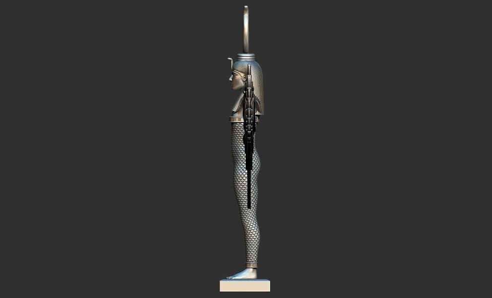 Egyptian Goddess Isis wings 3D Printable model 3D print model_4