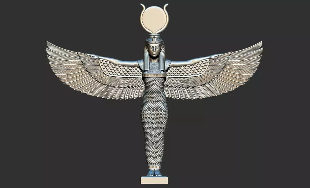 Egyptian Goddess Isis wings 3D Printable model 3D print model_0