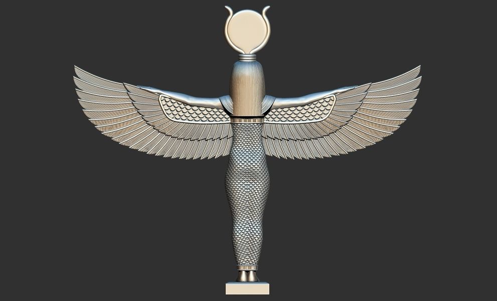 Egyptian Goddess Isis wings 3D Printable model 3D print model_7
