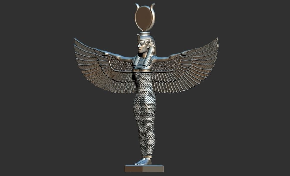 Egyptian Goddess Isis wings 3D Printable model 3D print model_1
