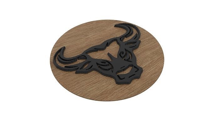 Bull Medallion 3D print model