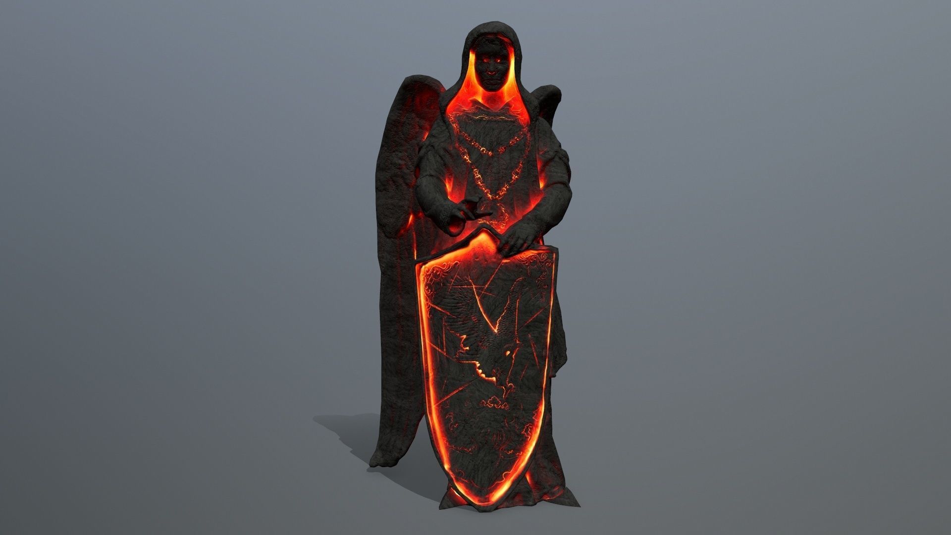 statue  Low-poly 3D model_2