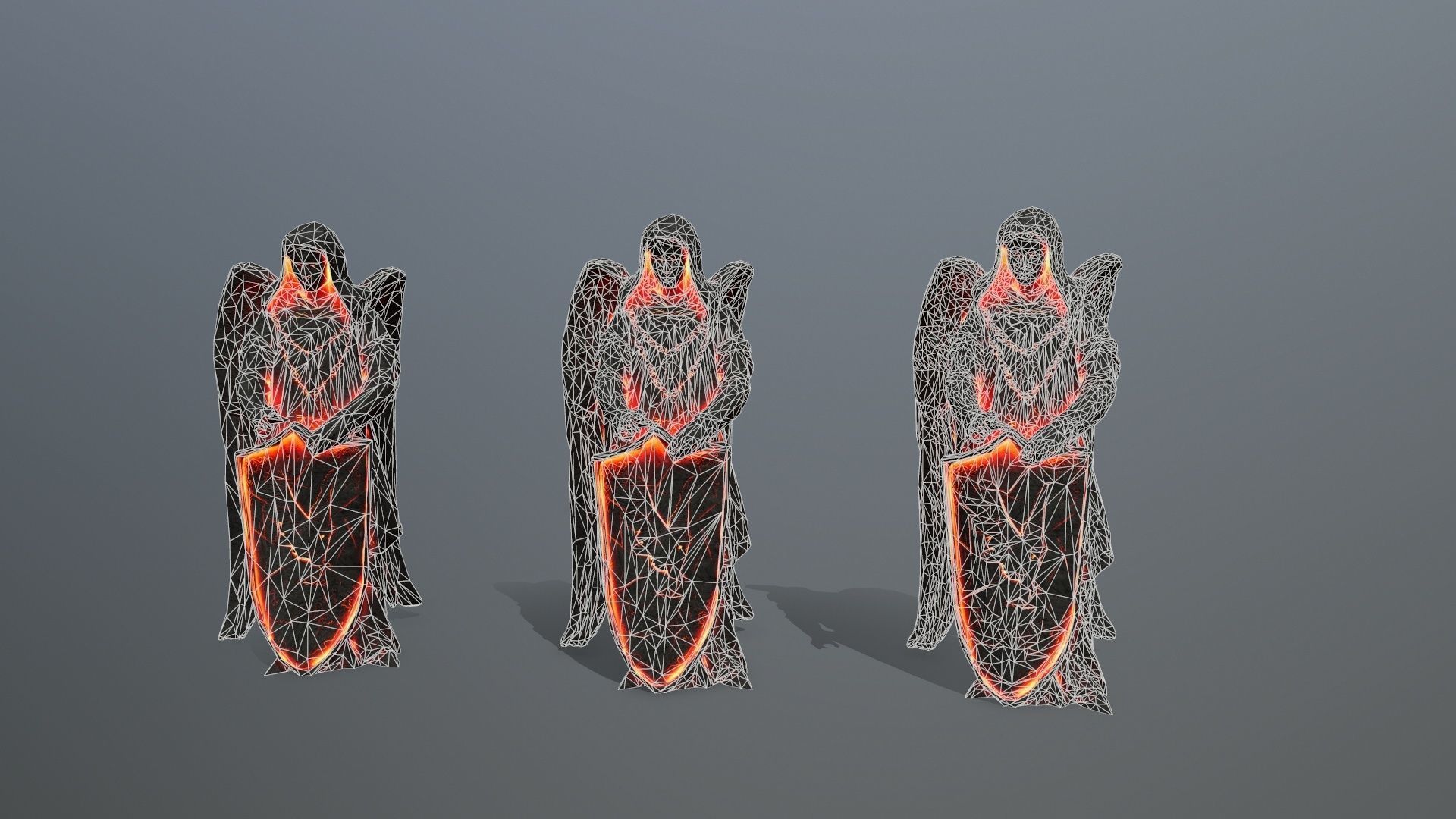 statue  Low-poly 3D model_11