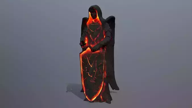 statue  Low-poly 3D model