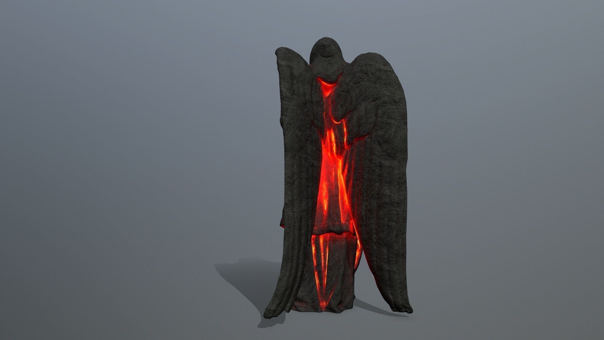statue  Low-poly 3D model_6