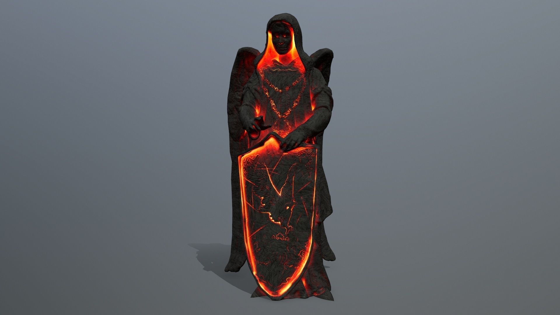 statue  Low-poly 3D model_9