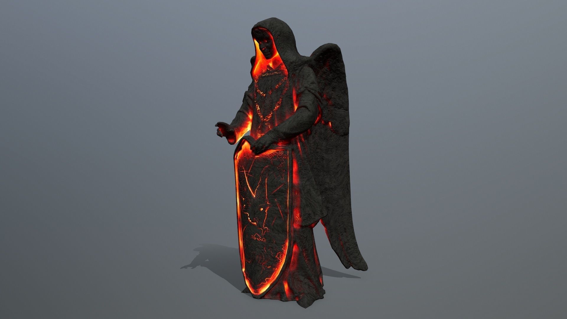 statue  Low-poly 3D model_8