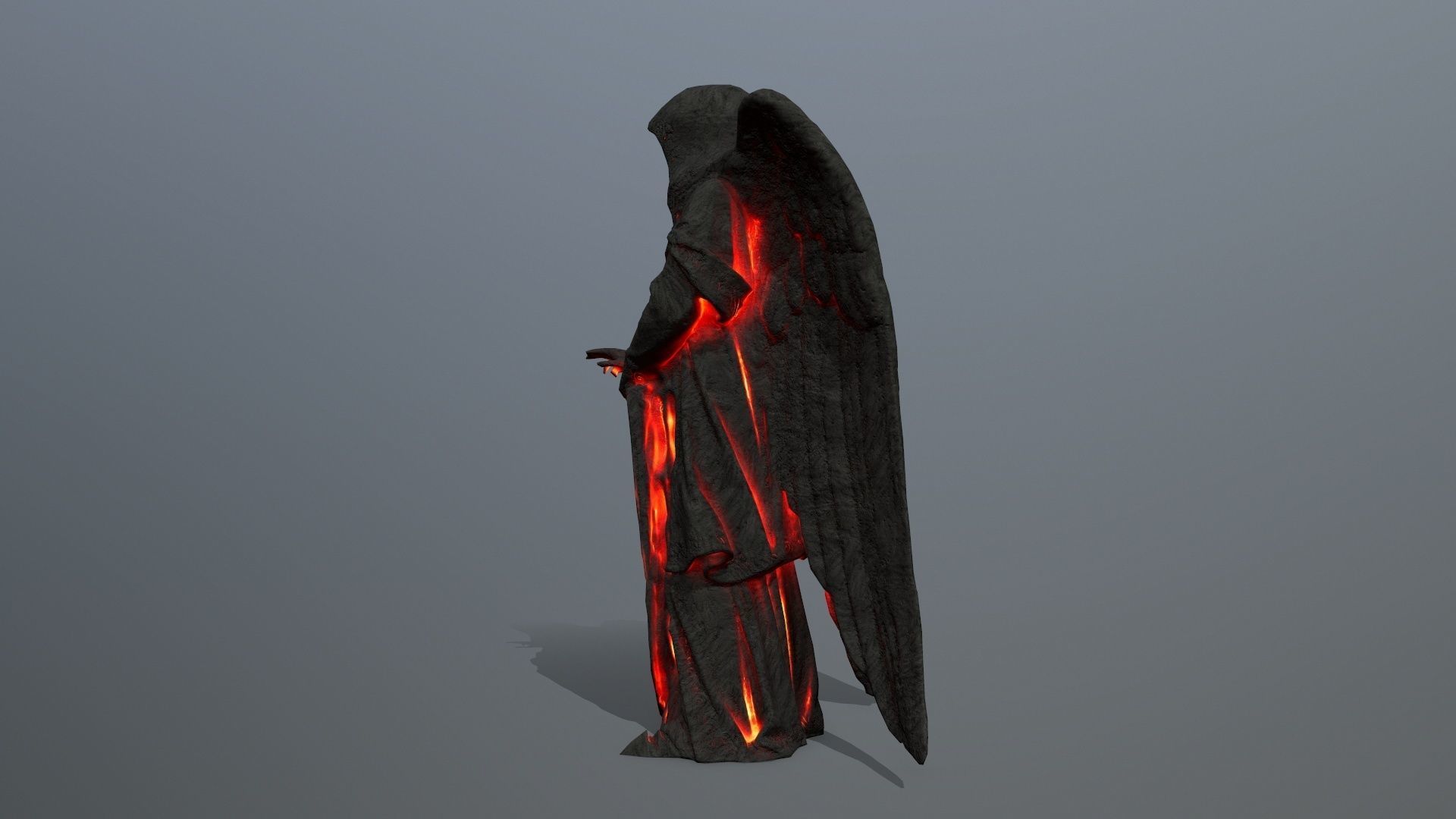 statue  Low-poly 3D model_7