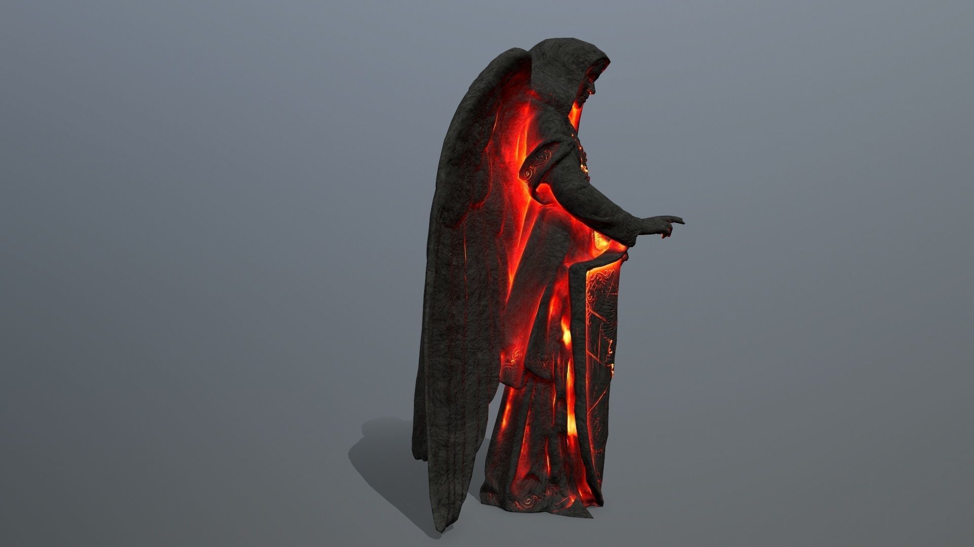 statue  Low-poly 3D model_4