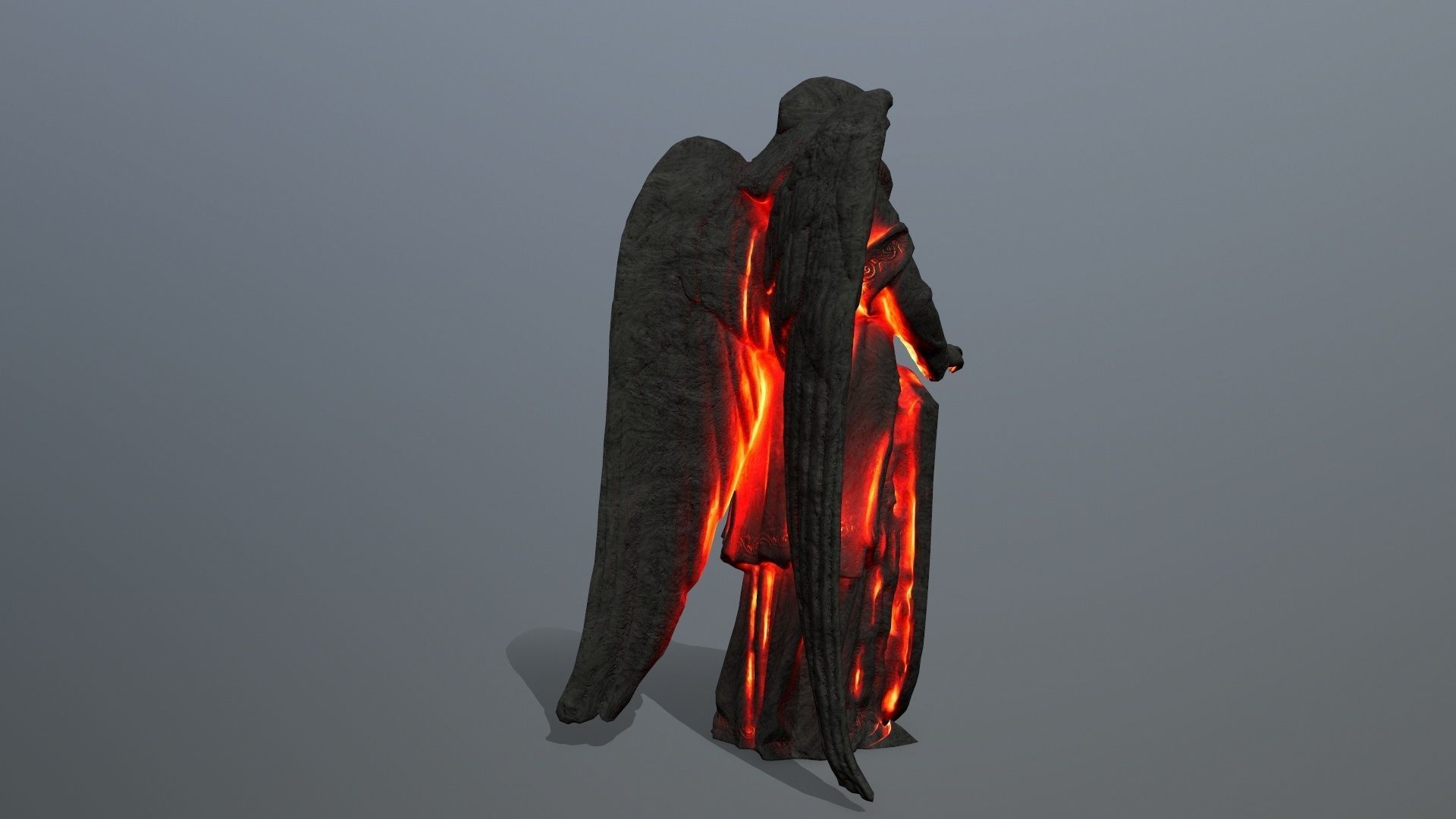 statue  Low-poly 3D model_5
