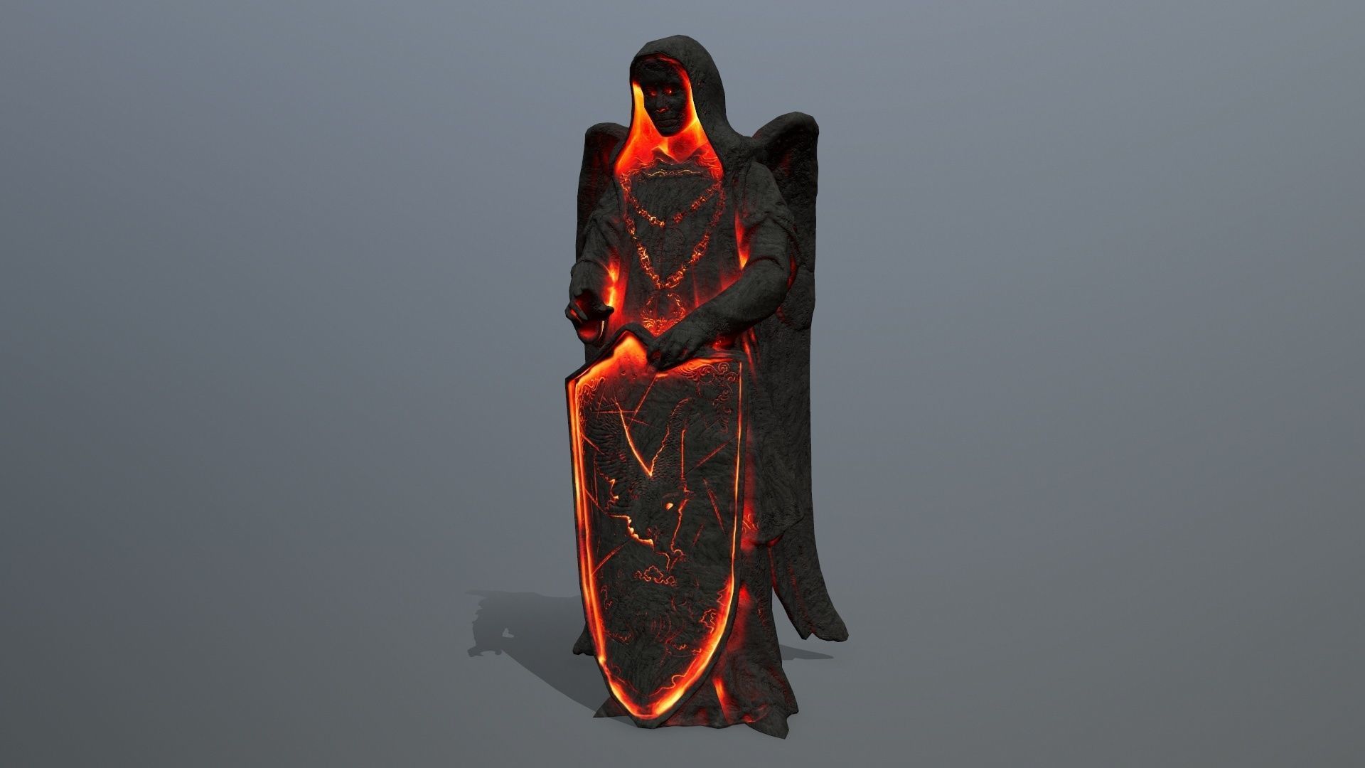 statue  Low-poly 3D model_1