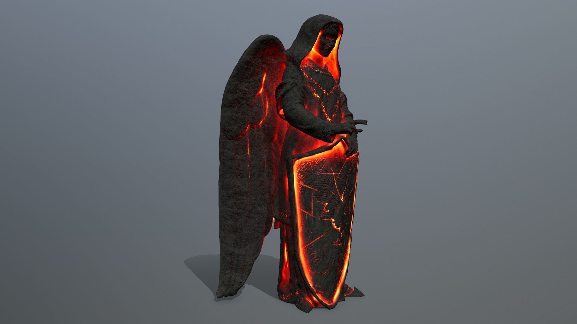 statue  Low-poly 3D model_3
