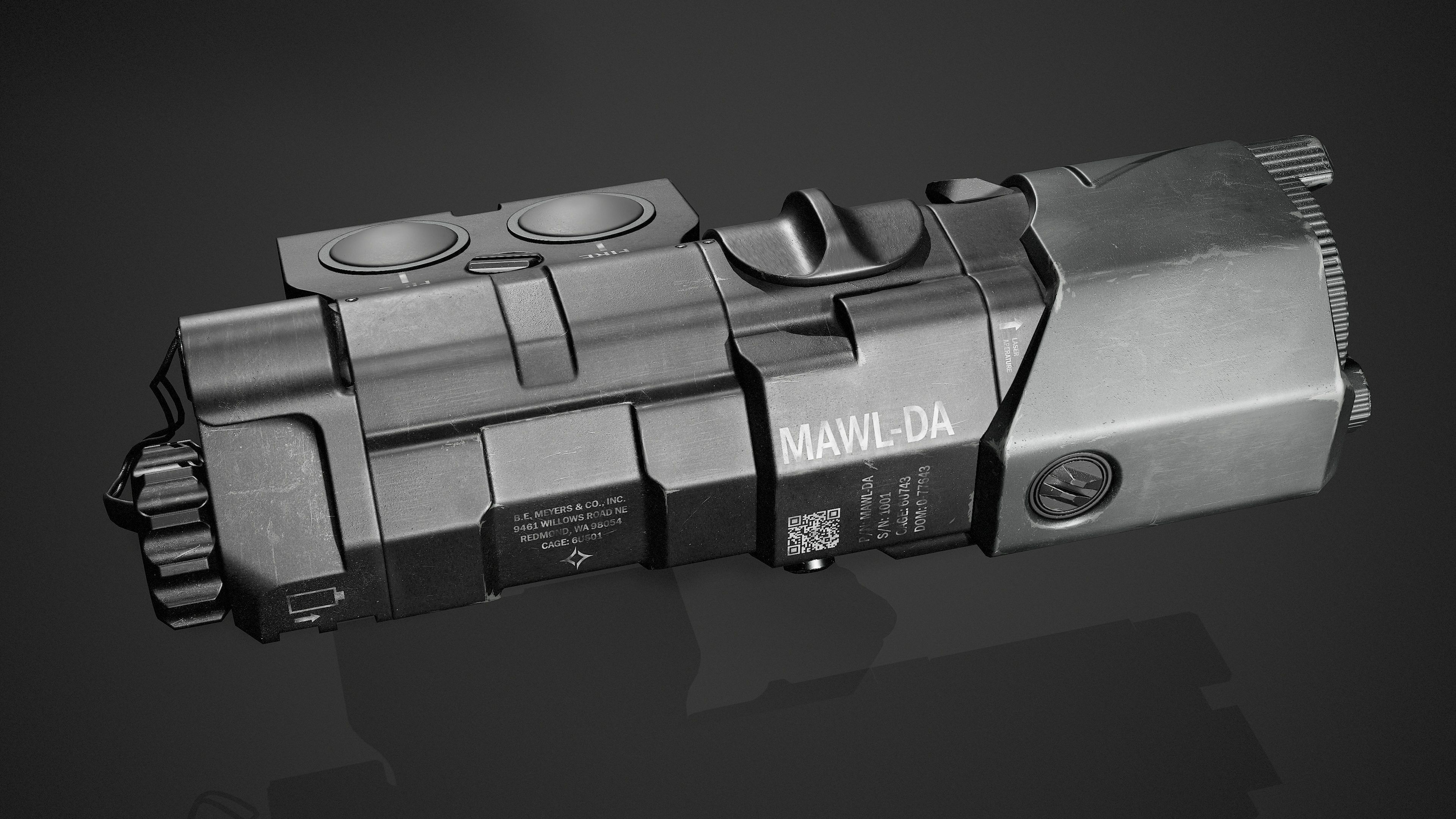 BE Meyers MAWL-DA IR-Laser 3D Model Low-poly 3D model Low-poly 3D model_1