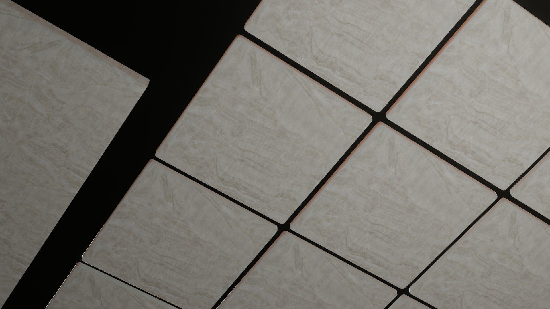 Nature Photo Tiles for modern Kitchens and Bathrooms frames Low-poly 3D model_9