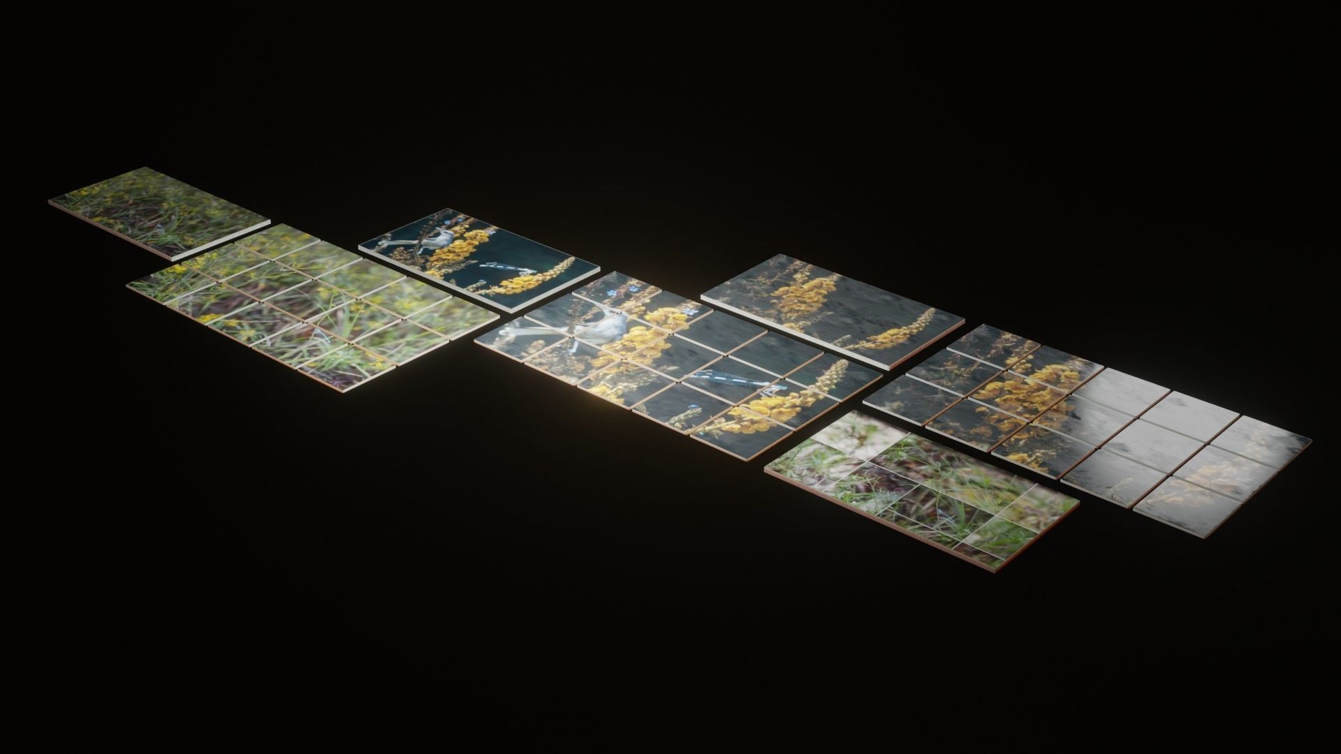 Nature Photo Tiles for modern Kitchens and Bathrooms frames Low-poly 3D model_12