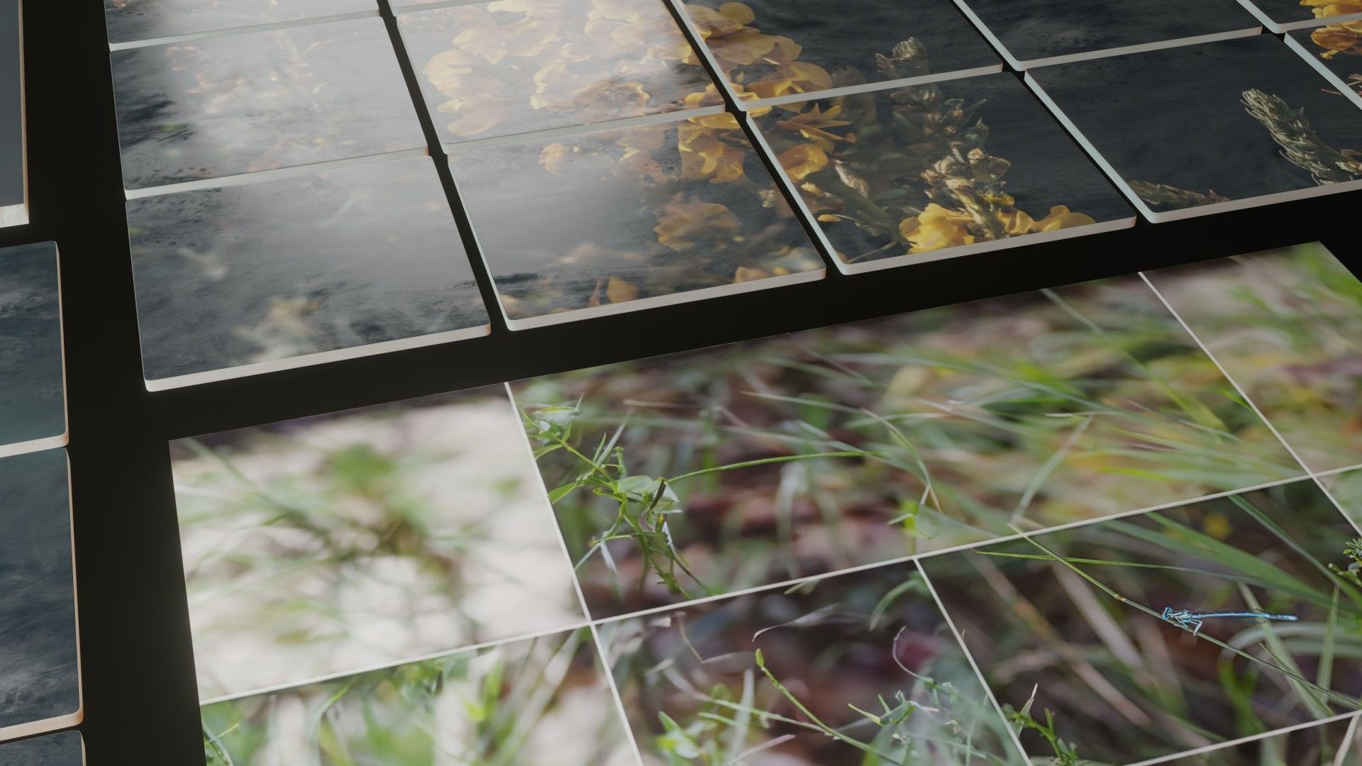 Nature Photo Tiles for modern Kitchens and Bathrooms frames Low-poly 3D model_6