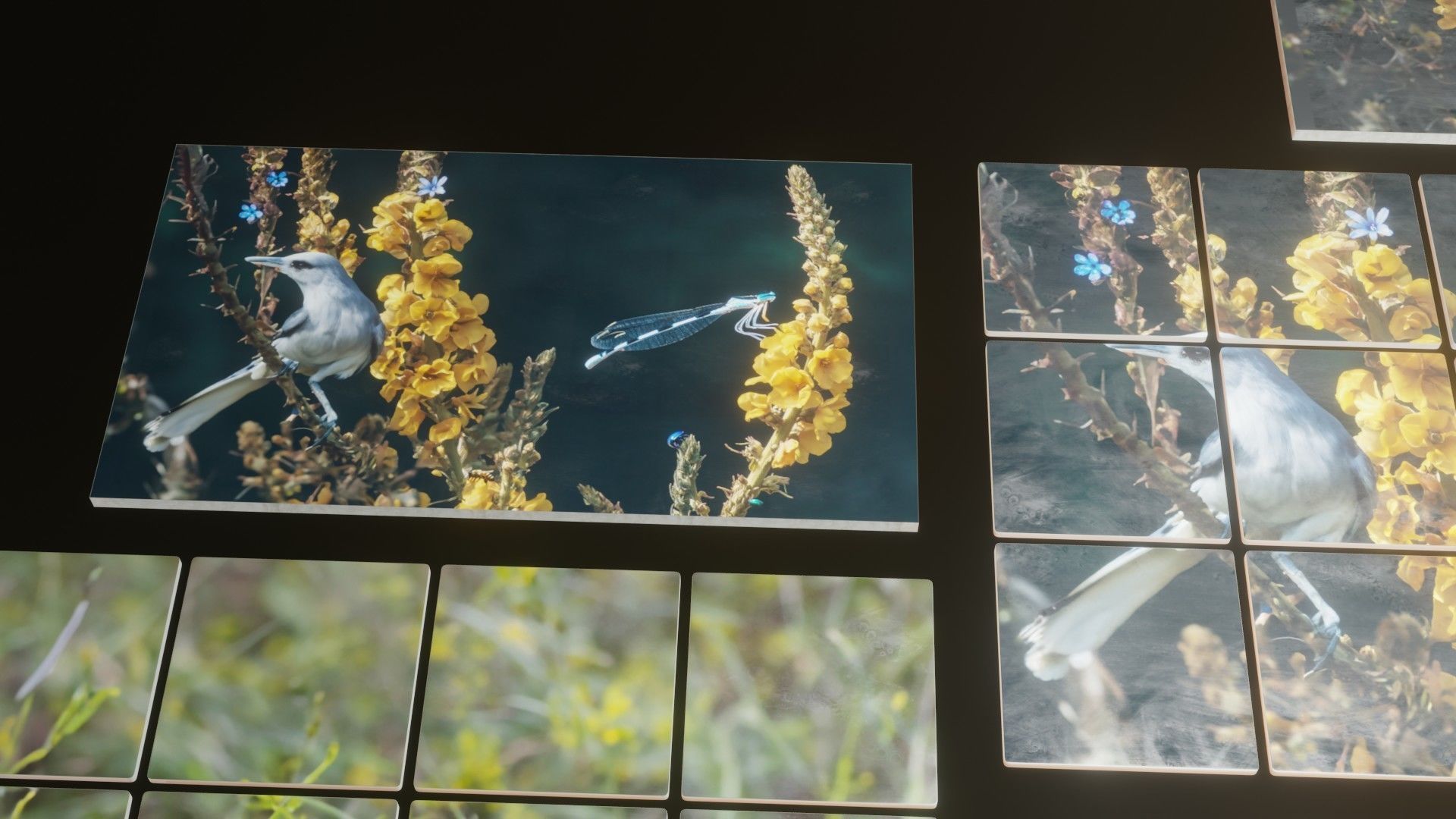 Nature Photo Tiles for modern Kitchens and Bathrooms frames Low-poly 3D model_2