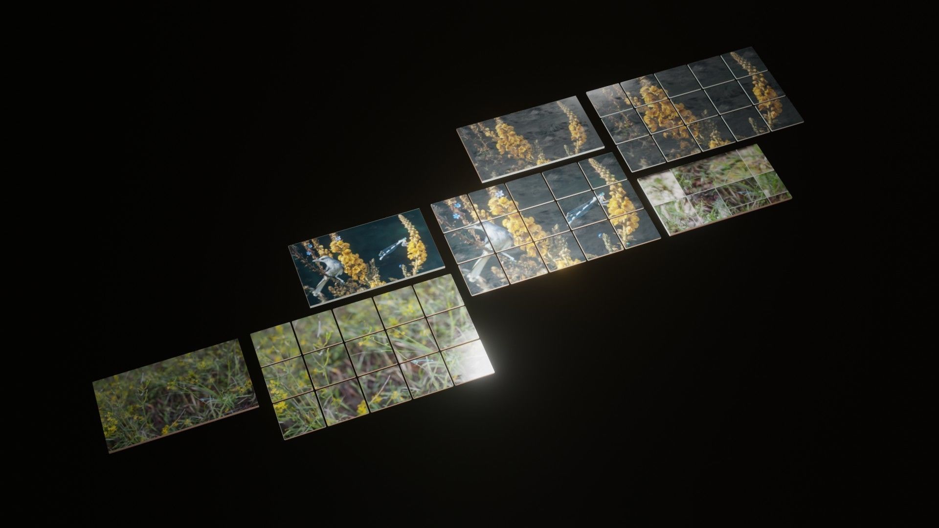 Nature Photo Tiles for modern Kitchens and Bathrooms frames Low-poly 3D model_10