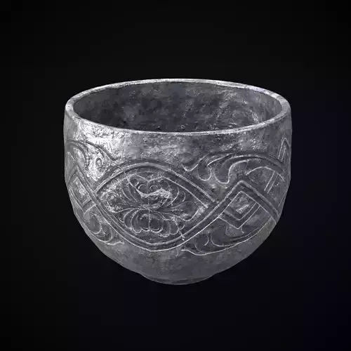 Small Iron Bowl Low-poly 3D model
