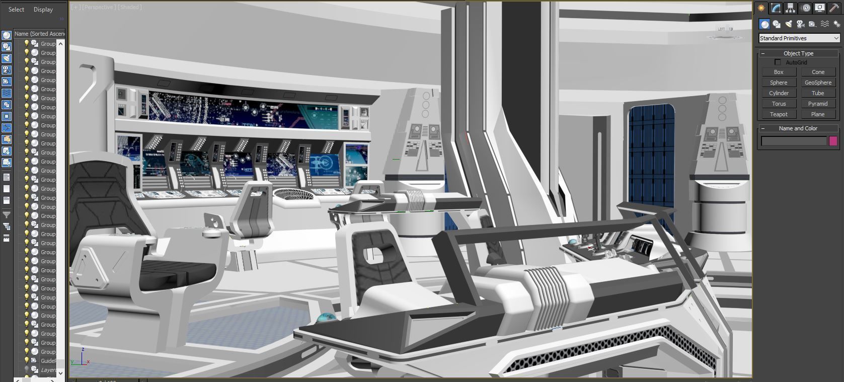 Sci-fi Interior Low-poly 3D model_16