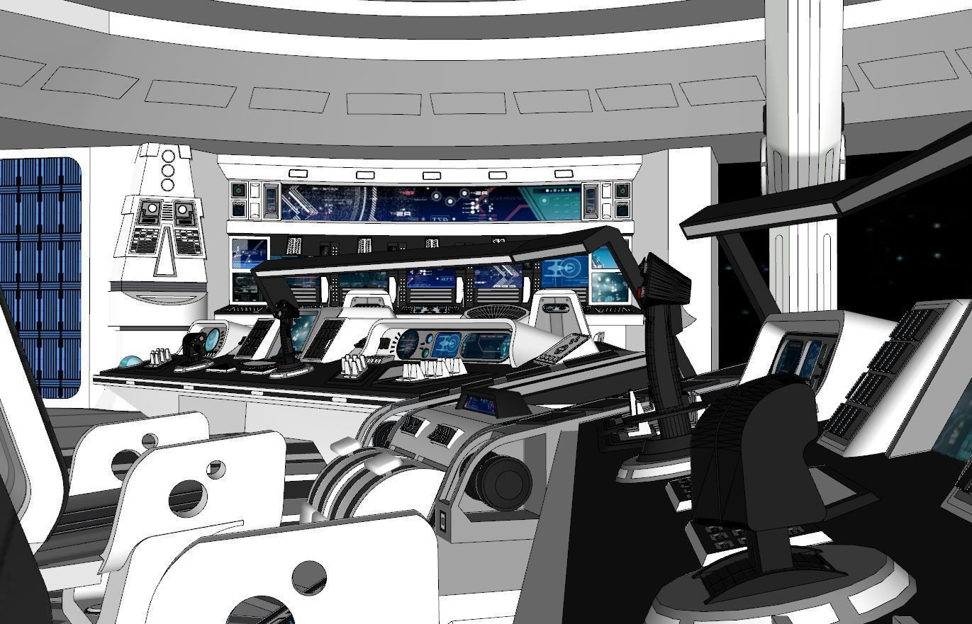 Sci-fi Interior Low-poly 3D model_15