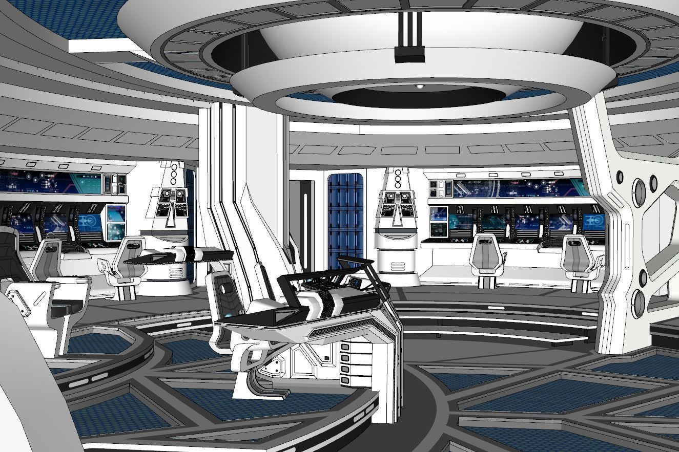 Sci-fi Interior Low-poly 3D model_13