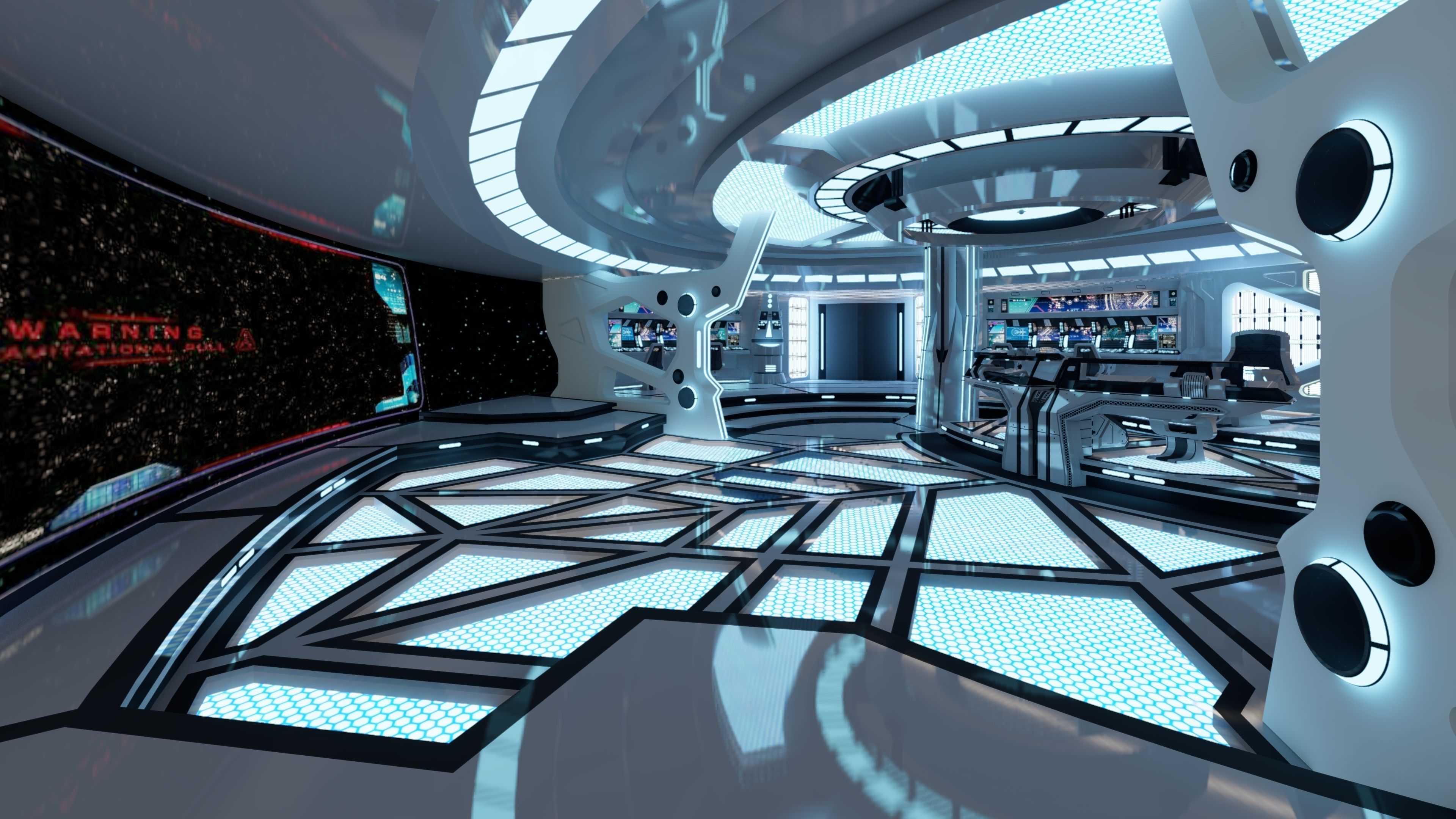 Sci-fi Interior Low-poly 3D model_6