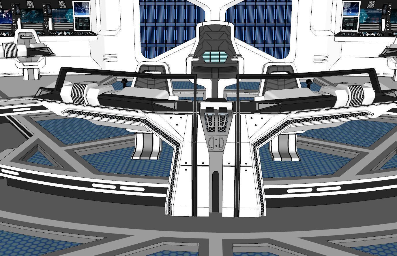 Sci-fi Interior Low-poly 3D model_11