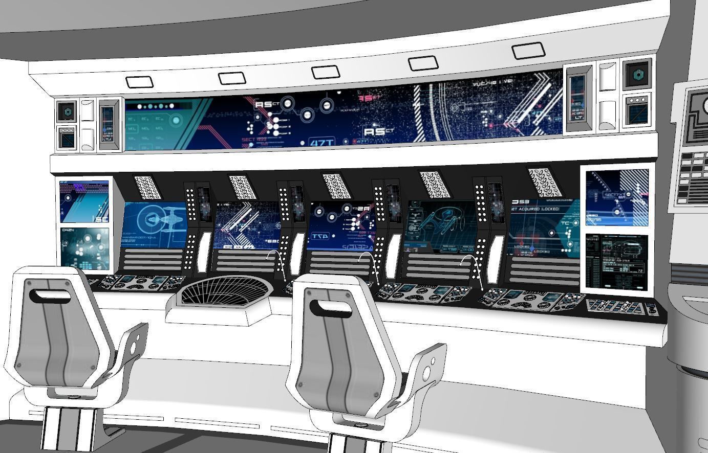 Sci-fi Interior Low-poly 3D model_12