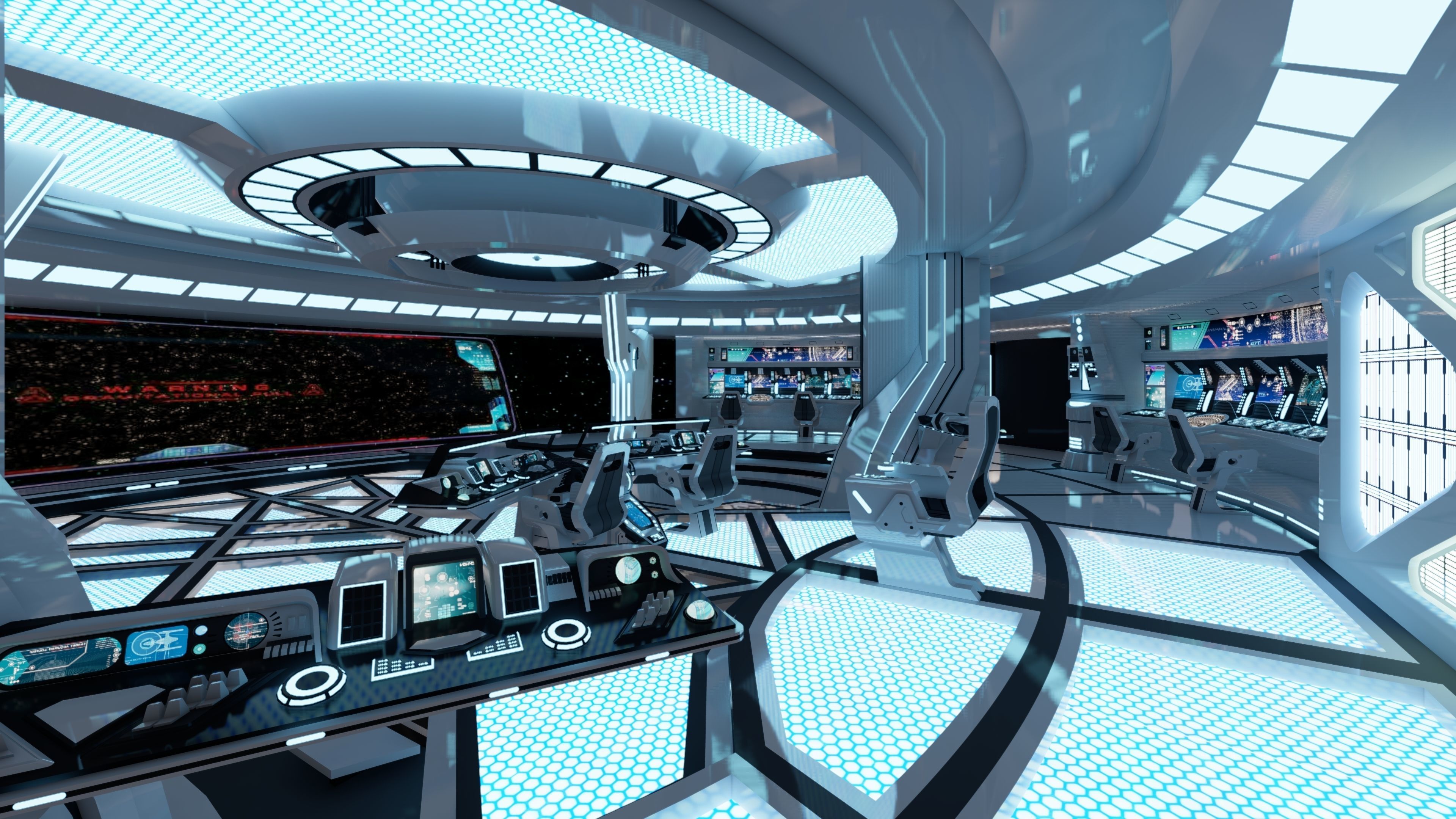 Sci-fi Interior Low-poly 3D model_2