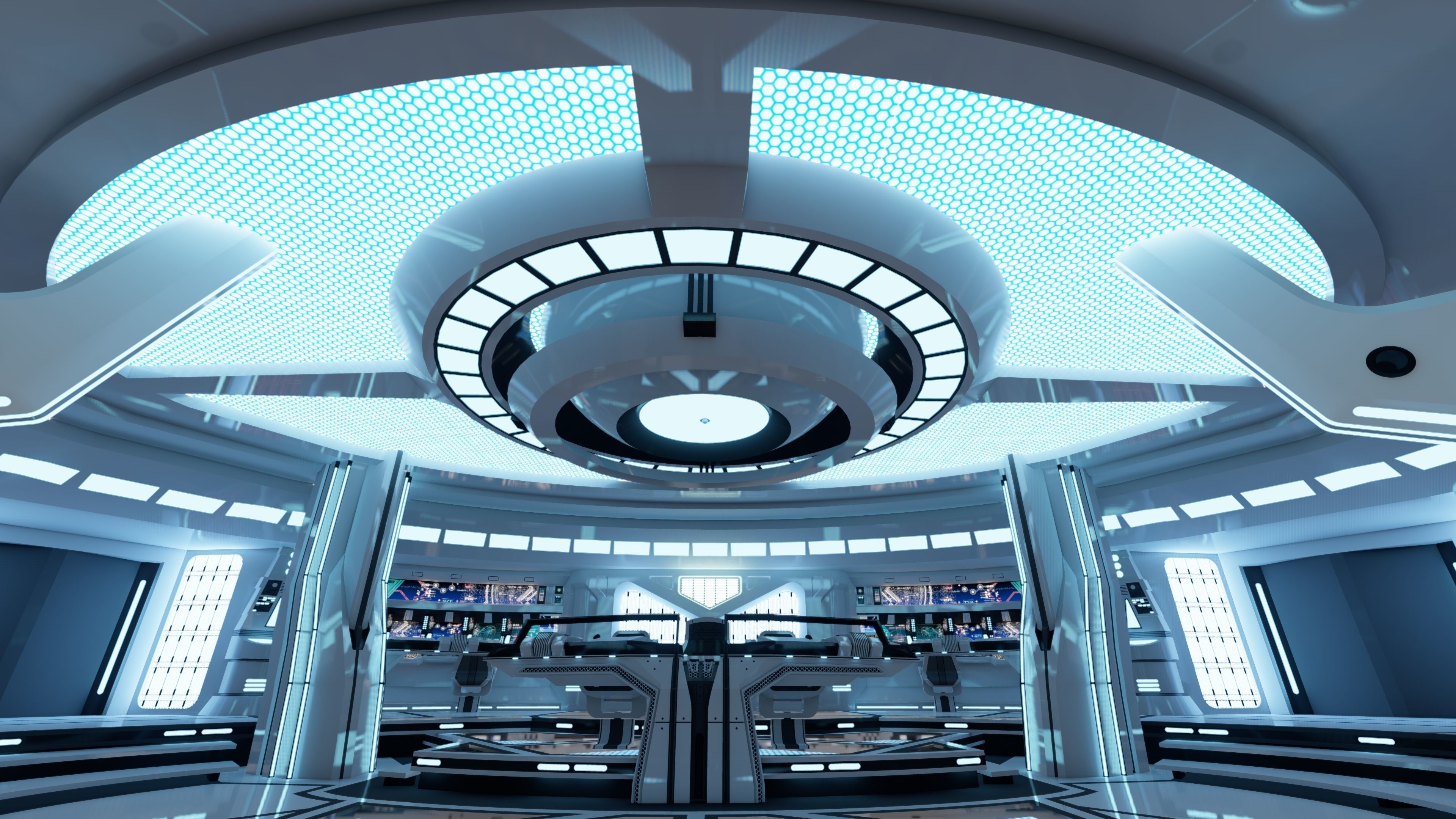 Sci-fi Interior Low-poly 3D model_3