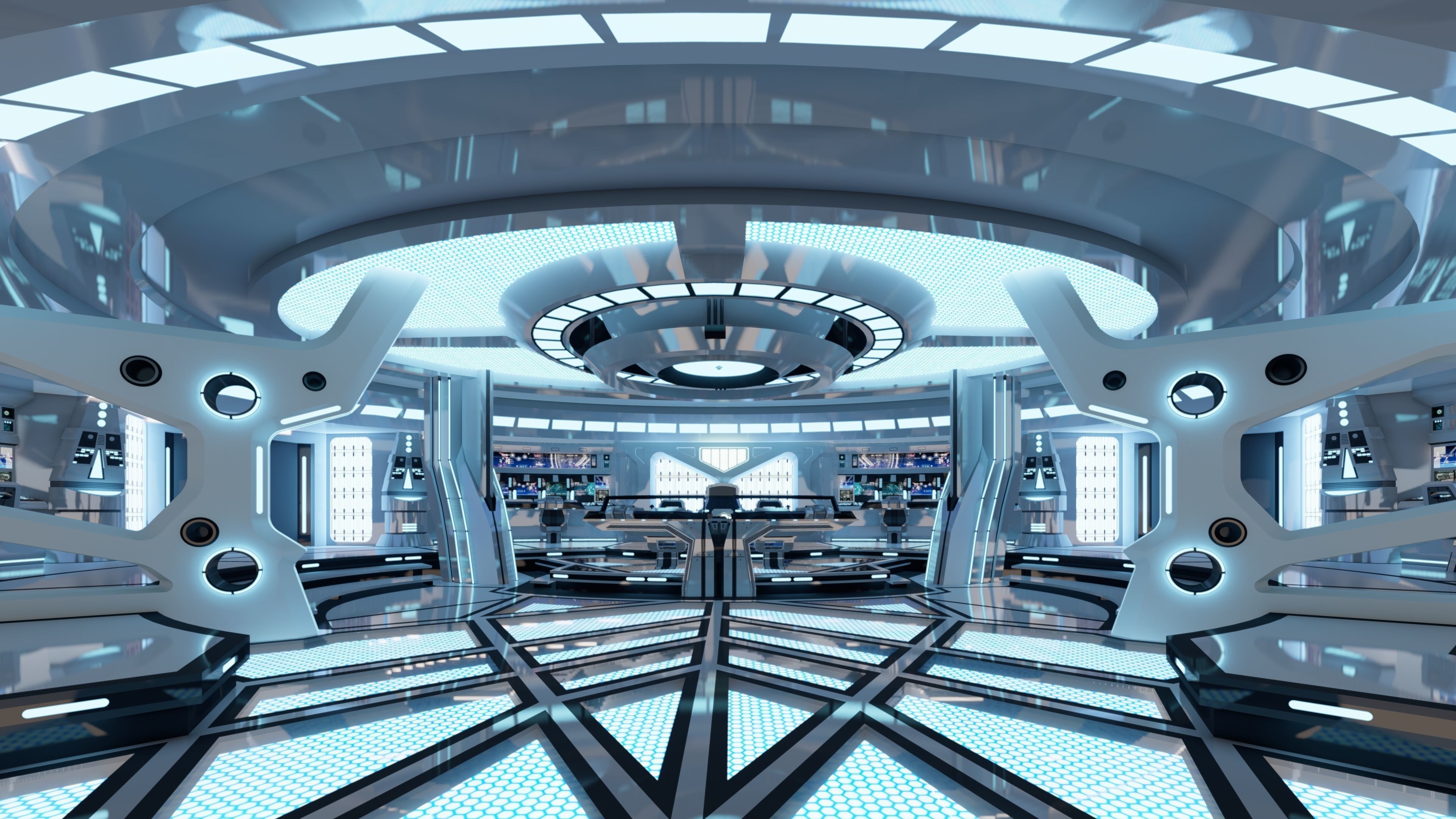 Sci-fi Interior Low-poly 3D model_5