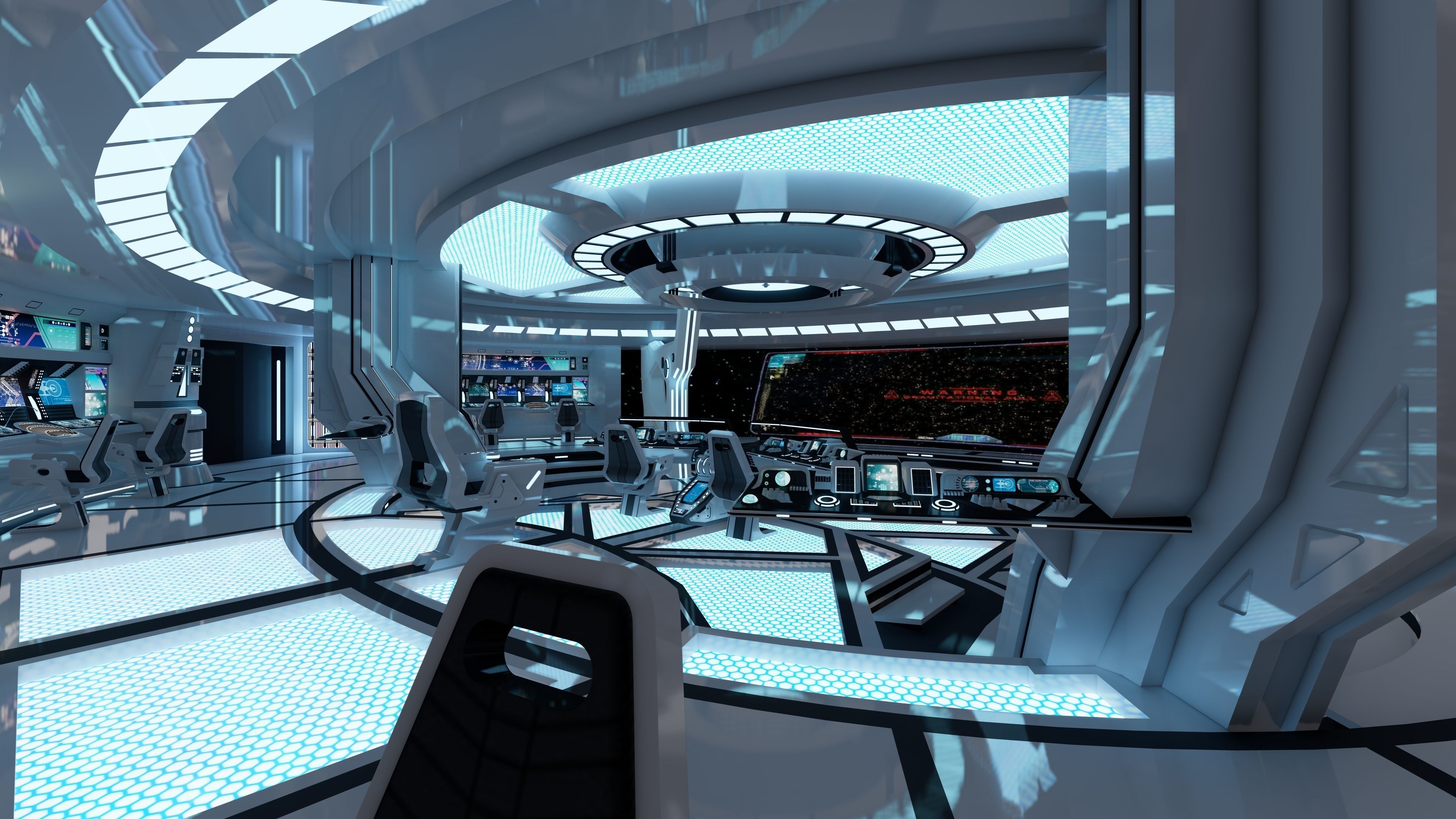 Sci-fi Interior Low-poly 3D model_4