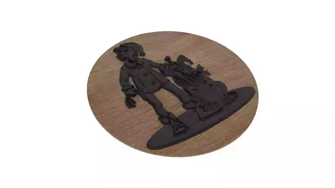 Boy and Dog Medallion