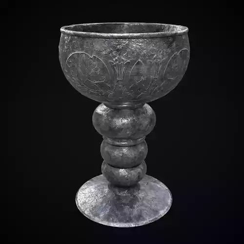 Iron Goblet Low-poly 3D model