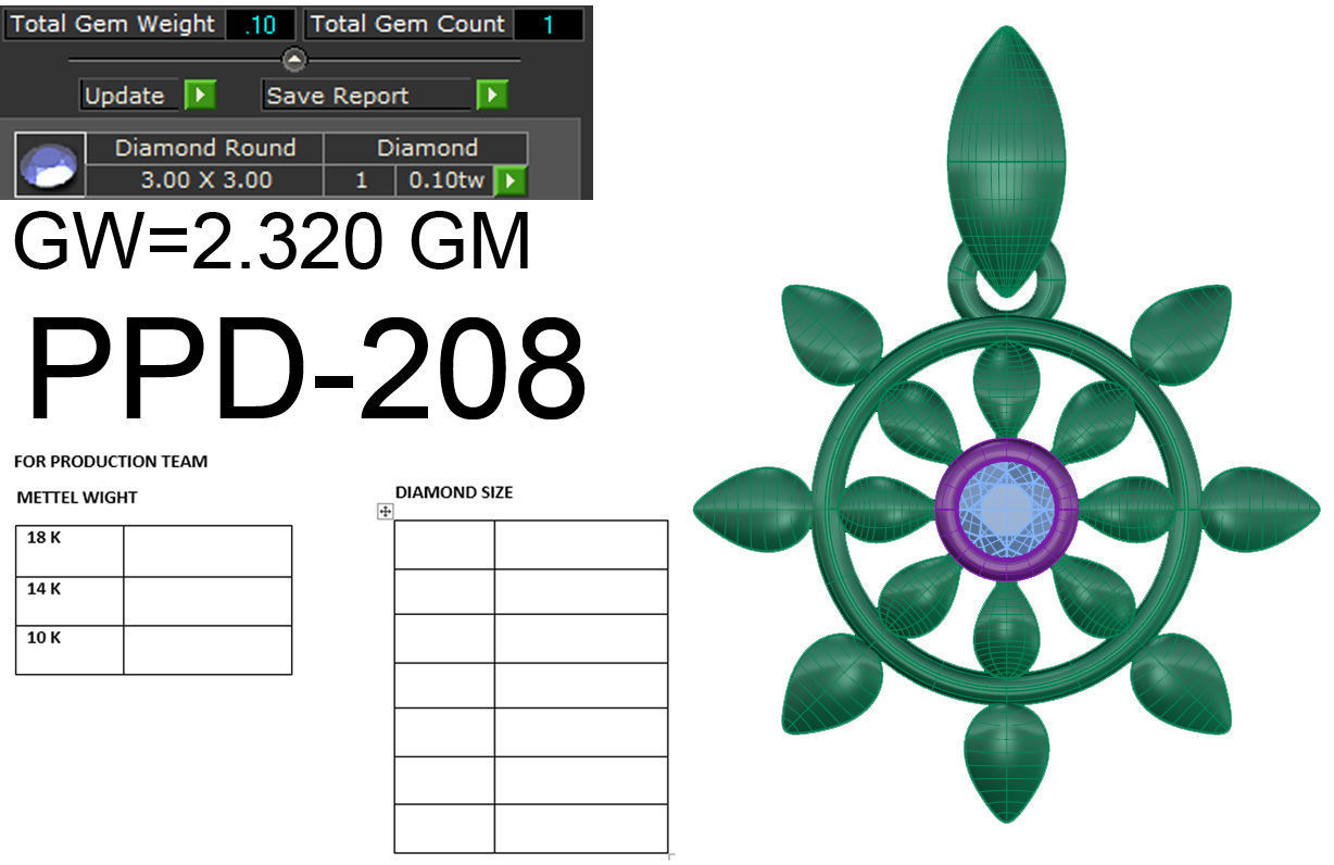 Rudder Pendant  3D print model_6