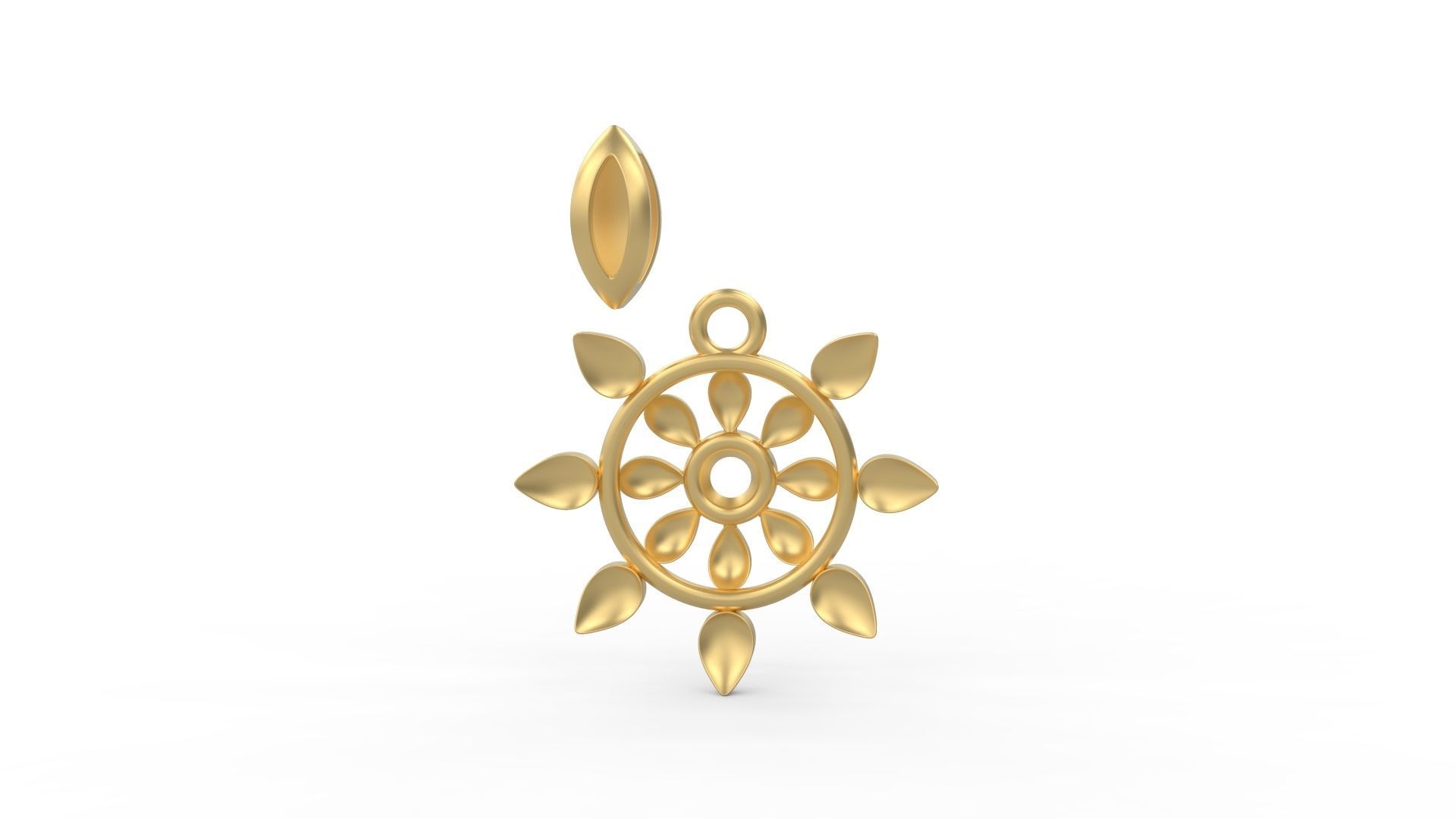 Rudder Pendant  3D print model_4