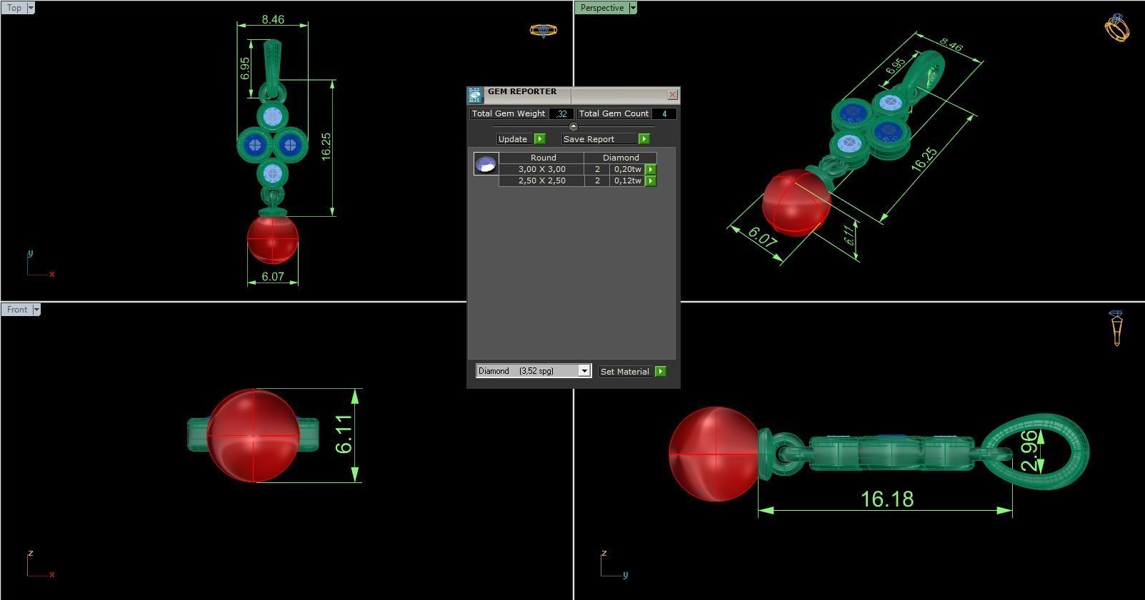 Pendant 657 3D print model_9