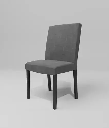Dark gray dining chair Low-poly 3D model