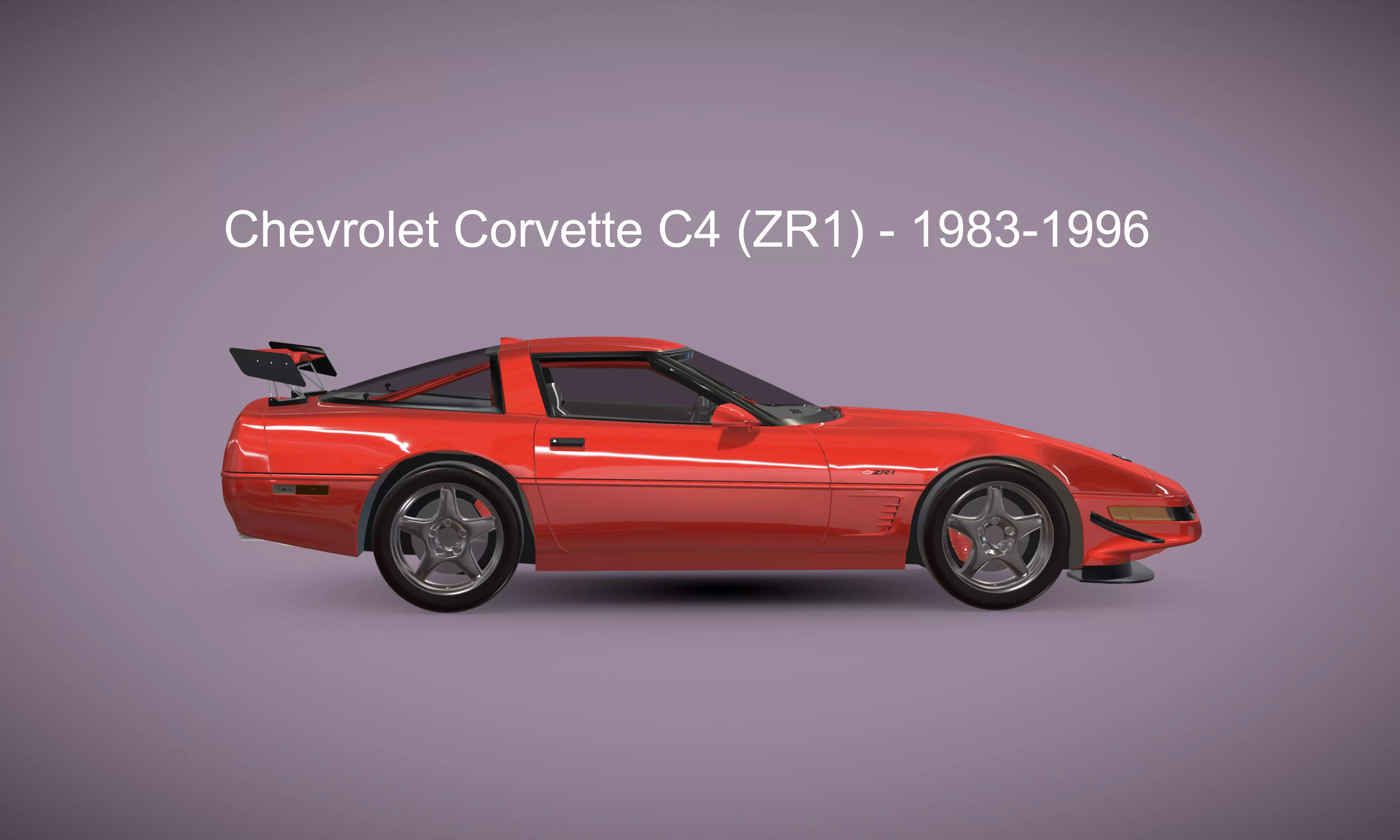 Chevrolet Corvette C4 ZR1 - 1983-1996 3D model_0