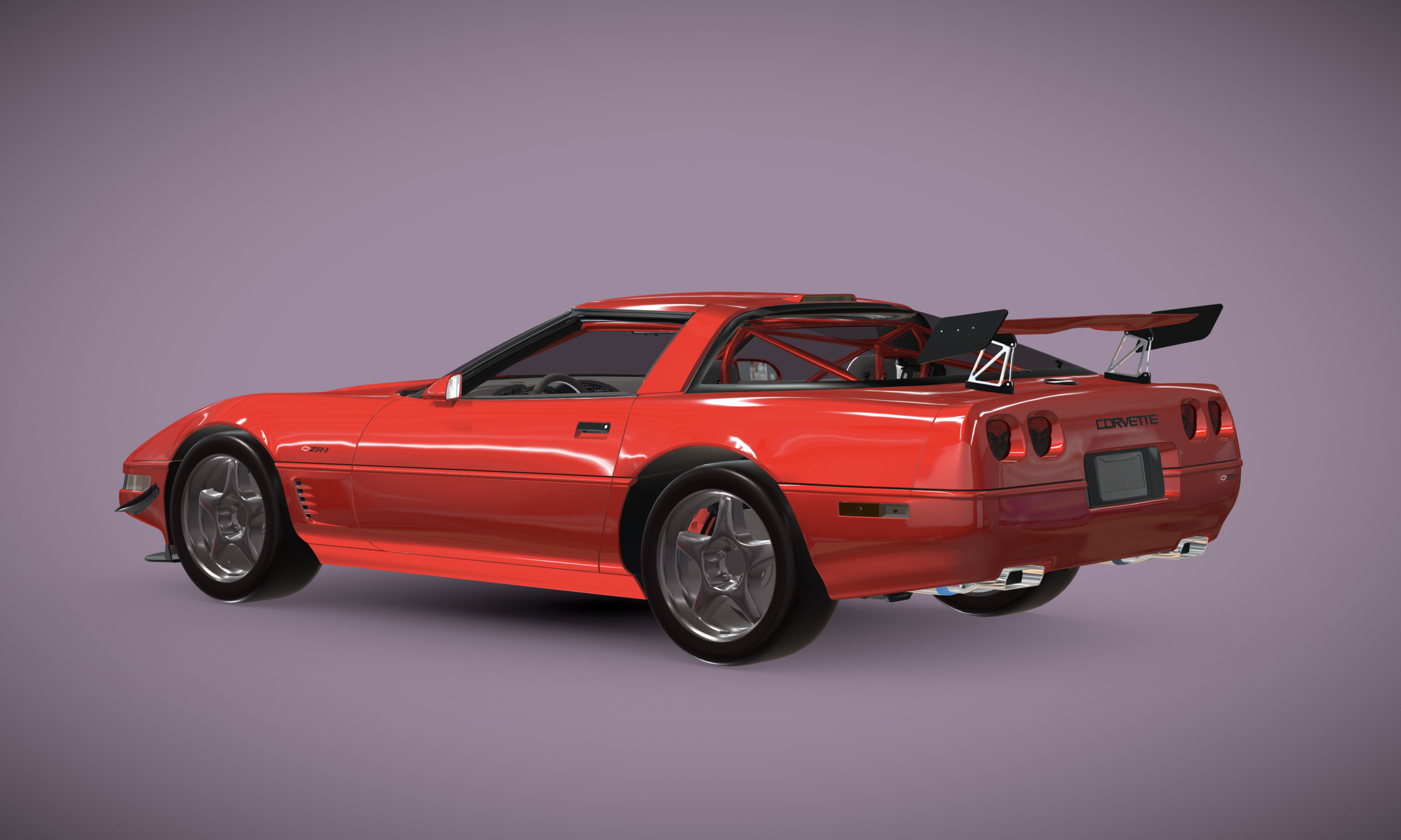 Chevrolet Corvette C4 ZR1 - 1983-1996 3D model_3