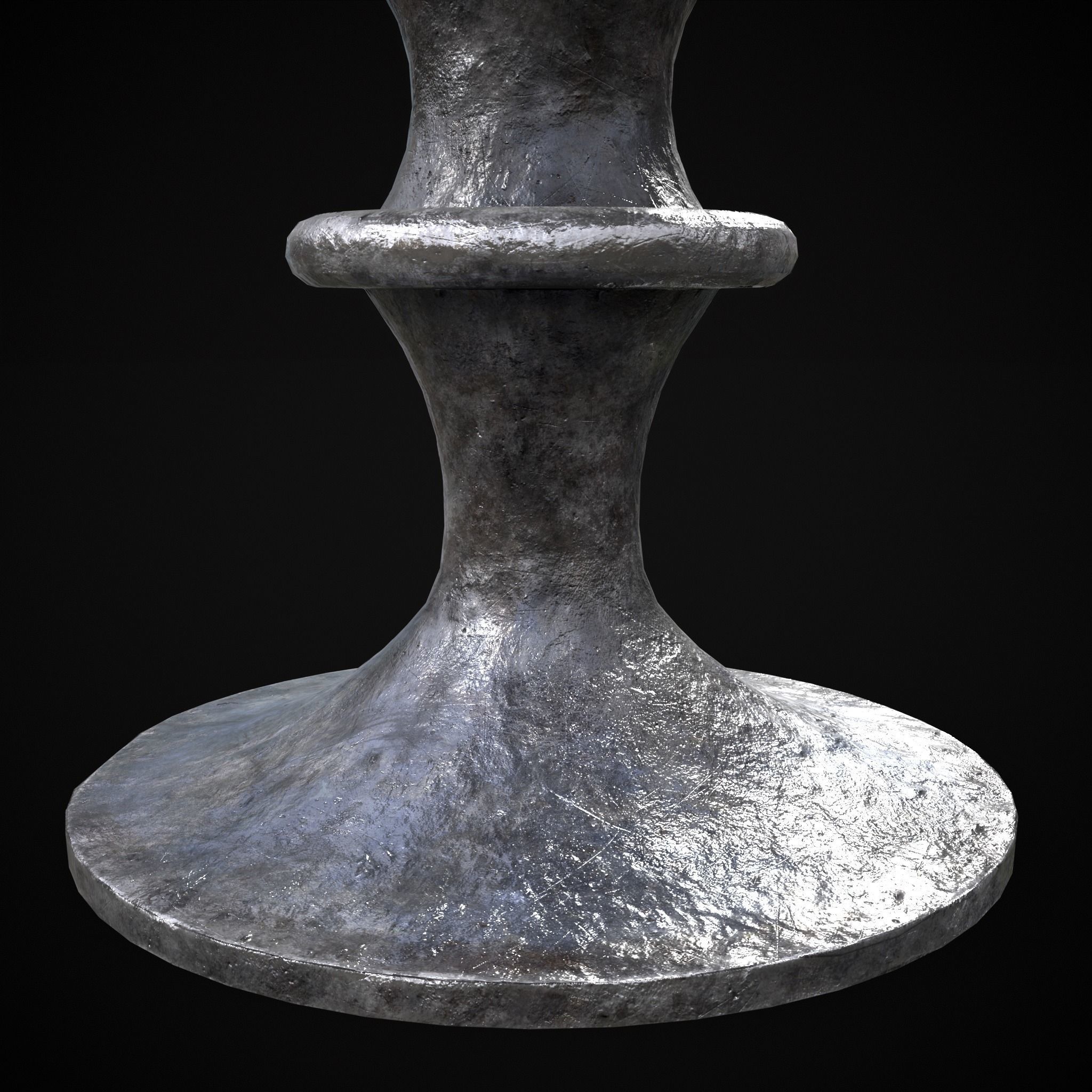 Iron Chalice Low-poly 3D model_16