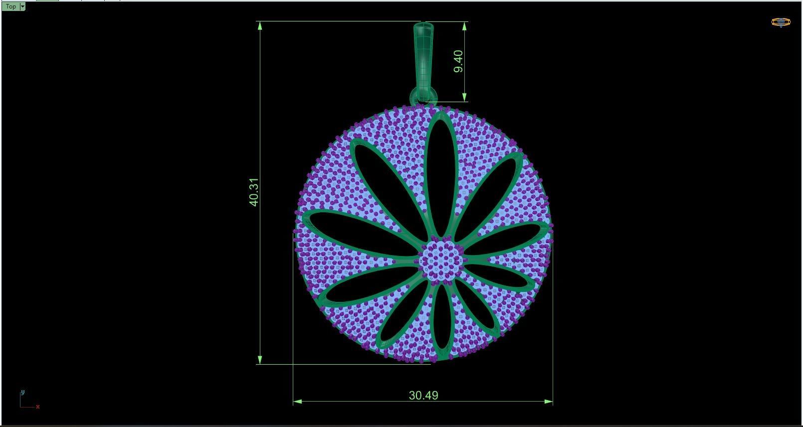 Pendant 628 3D print model_12