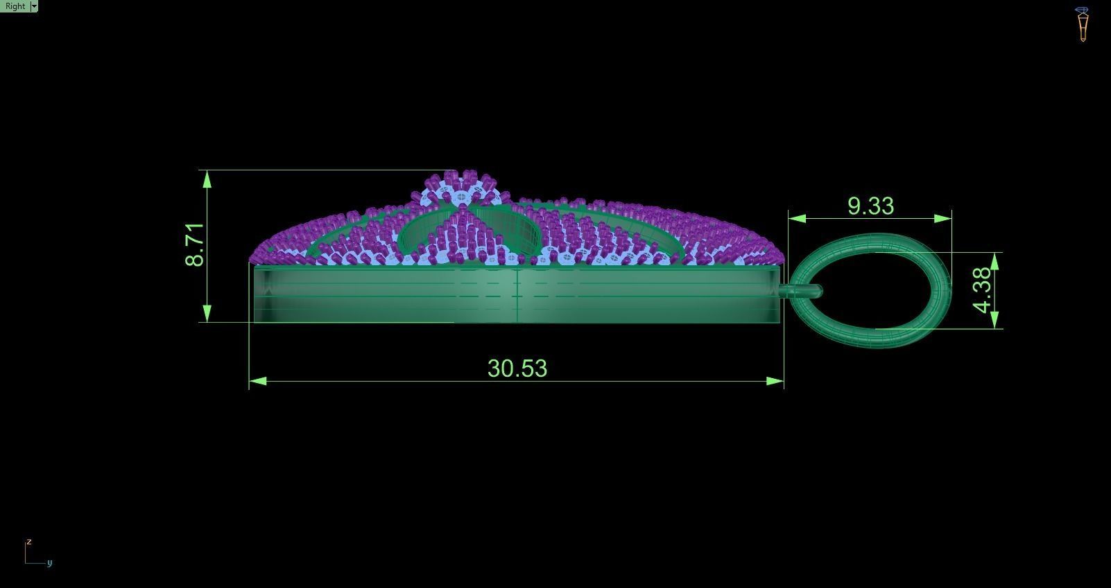 Pendant 628 3D print model_5